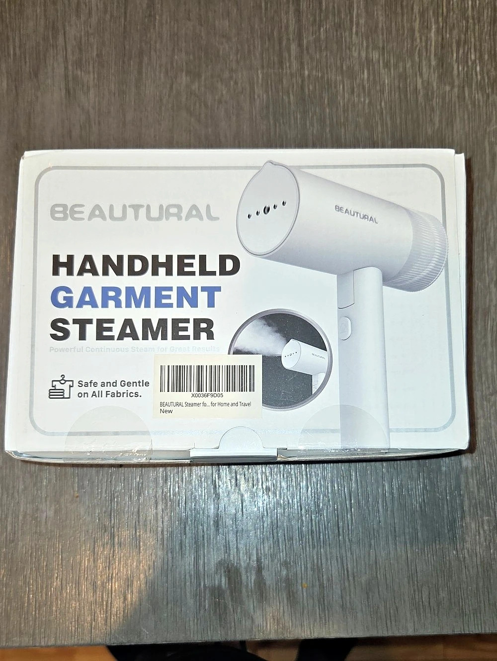 Beautural Handheld Garment Steamer White NWT